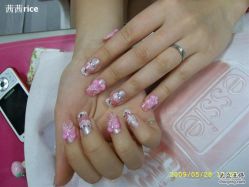 6、4小蕾丝蝴蝶结-星美甲