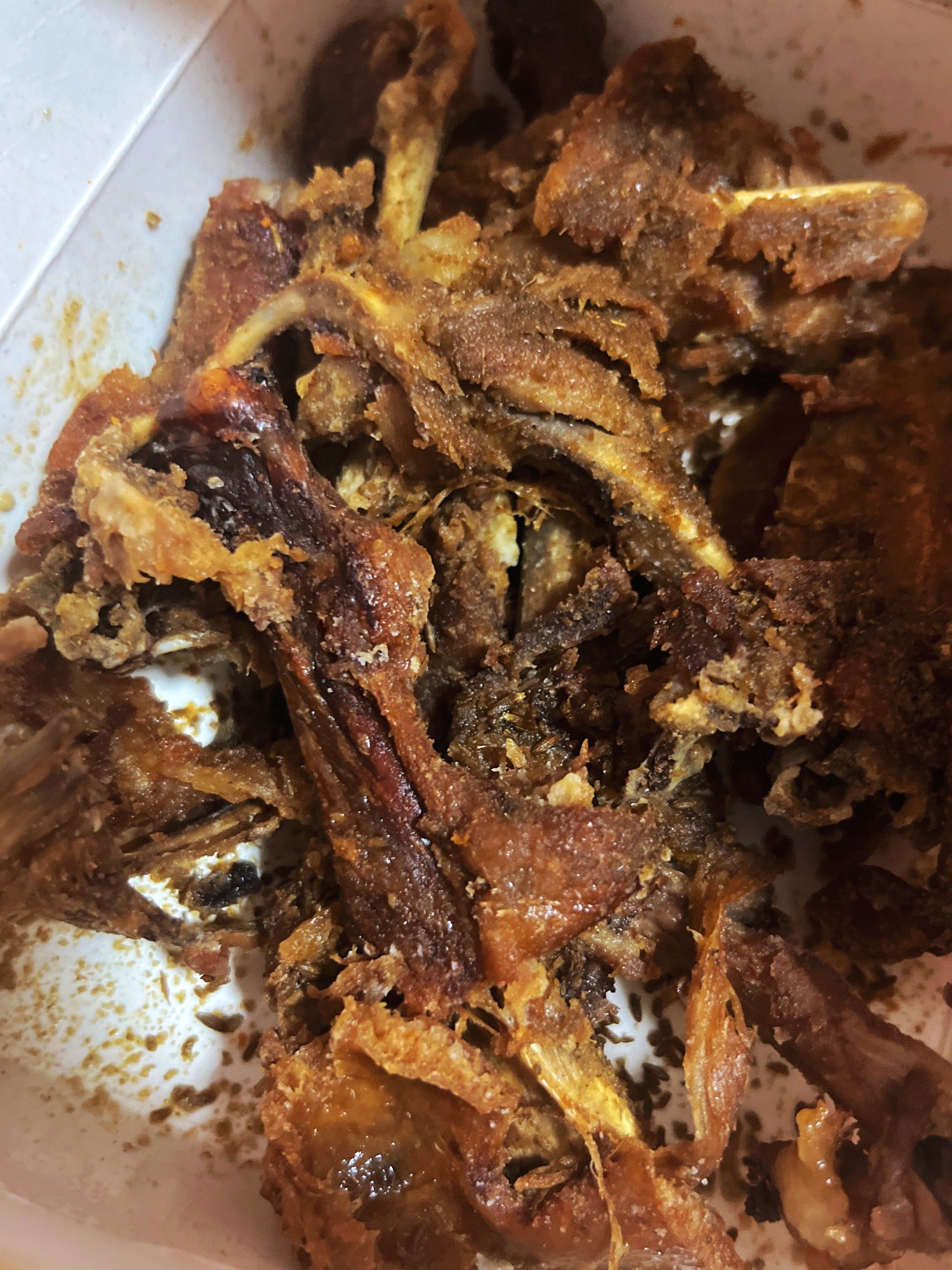 椒盐鸭架