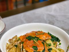 白蟹炒年糕-红灯笼龙凤饭店(宁波老字号店)