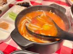 番茄酸汤攸面鱼鱼-西贝(吴江路湟普汇店)