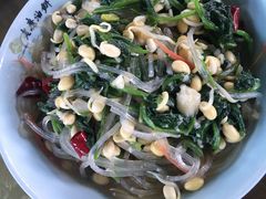 菠菜豆芽拌粉条-老磨油饼(高陵店)