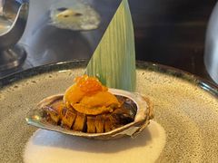 火焰黑鲍配海胆-岩也·日料与酒(龙岗天安云谷店)