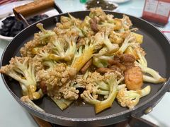 干锅有机菜花-添福来墨鱼饺子 · 海鲜东北菜(泡崖店)