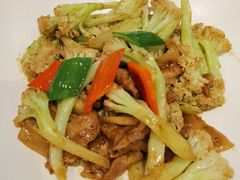 虾酱花肉炒台山菜花-炳胜品味(海印总店)