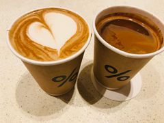热的咖啡拿铁-% Arabica(京都东山店)