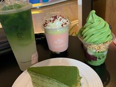-36抹茶·千层与鲜果茶(欢乐海岸店)