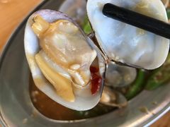 尖椒炒花甲-红月湾海鲜饭店•沙滩海景(双月湾店)