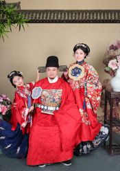 -后宫·古装汉服京剧儿童亲子全家福摄影