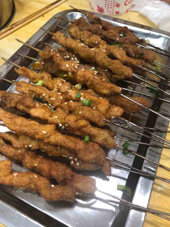 神农烧烤(堤角店)-"猪肉和土豆很好吃!有加单!虾滑有点咸,肉.