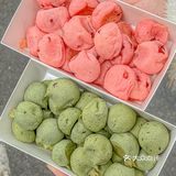 能扯嘚一米❗️这家的麻薯真的摆