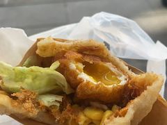 -小红车炸蛋葱油饼