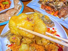 -东来菜馆•手抓海鲜家常菜•海鲜锅贴(鸽子窝店)