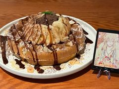 香蕉巧克力冰激凌松饼-有序Orderly融合西餐·咖啡(运河外滩店)
