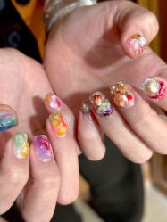 点击看大图 -复古绿·少女主题美甲美睫