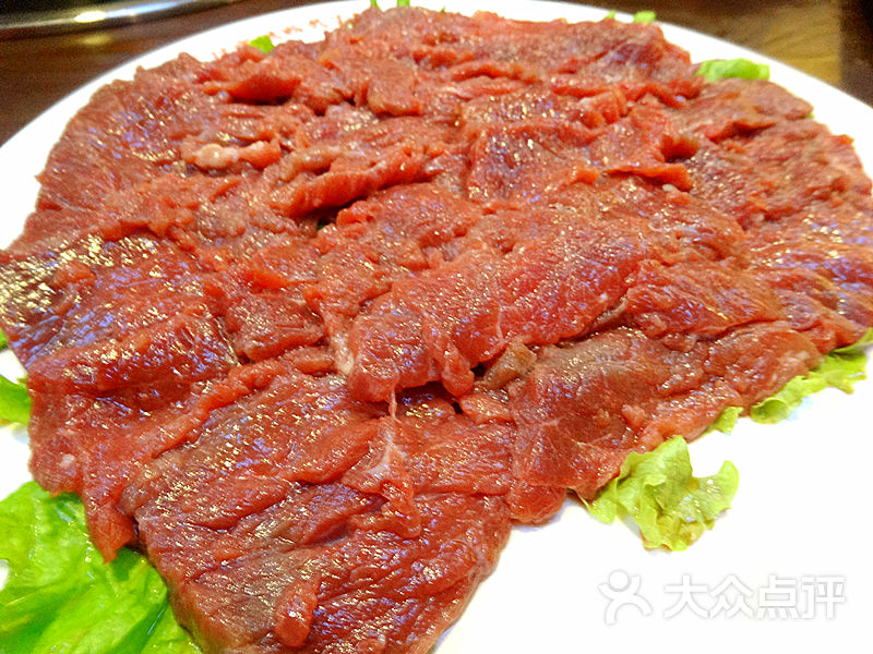 沈家洪城重慶老火鍋(鼓樓店)-秘製嫩牛肉-菜-秘製嫩牛肉圖片-天津美食