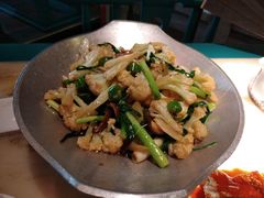 干锅丽水香菇花菜-探花·意境江南菜·唐伯虎文化体验店·松鼠桂鱼(观前店)