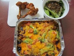 炭烤鸡肉芝士焗饭&nbsp;枫香烤翅&nbsp;肉燥生菜-必胜客宅急送(真北乐购店)