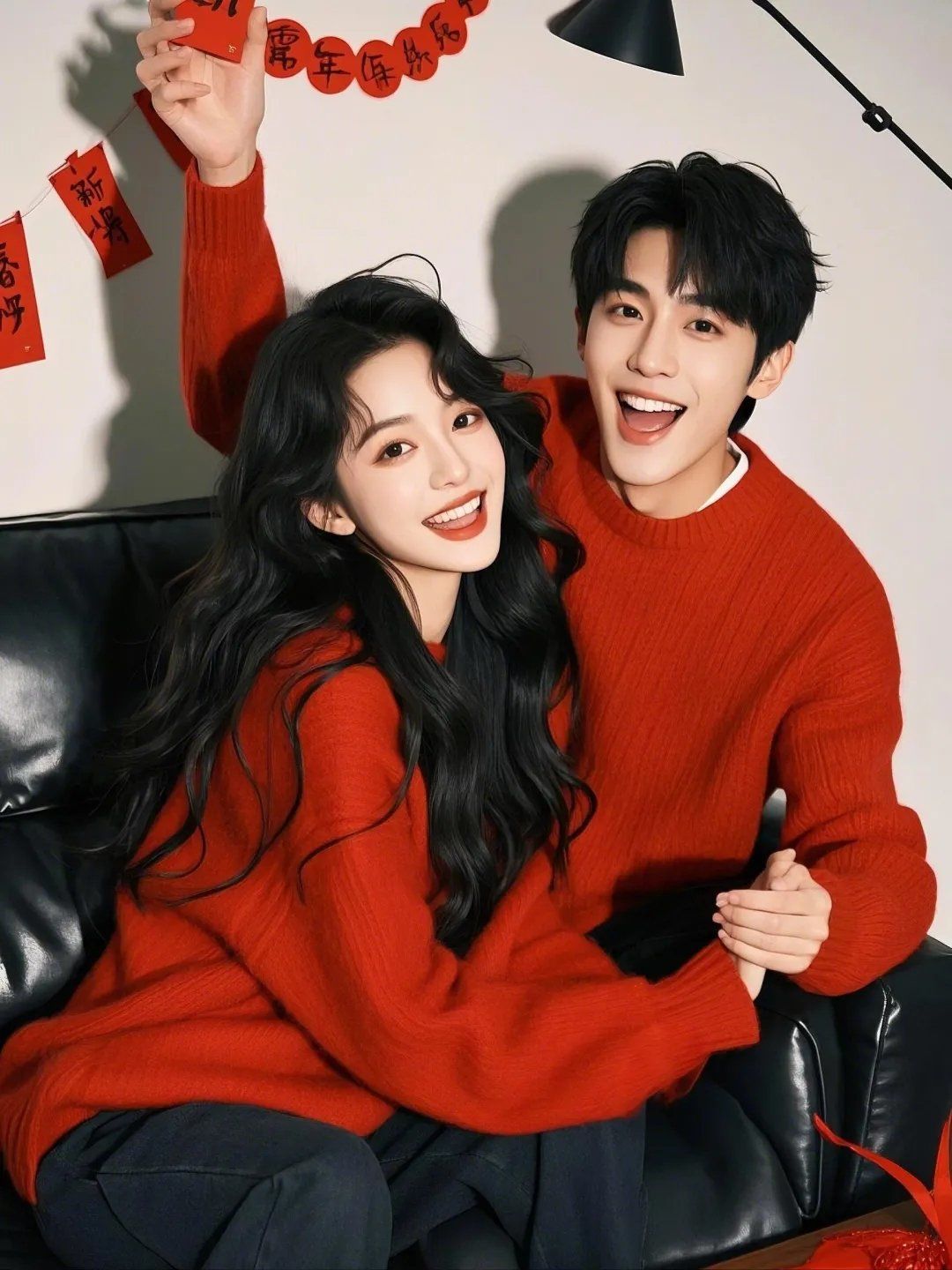 甜蜜浪漫情侣合照