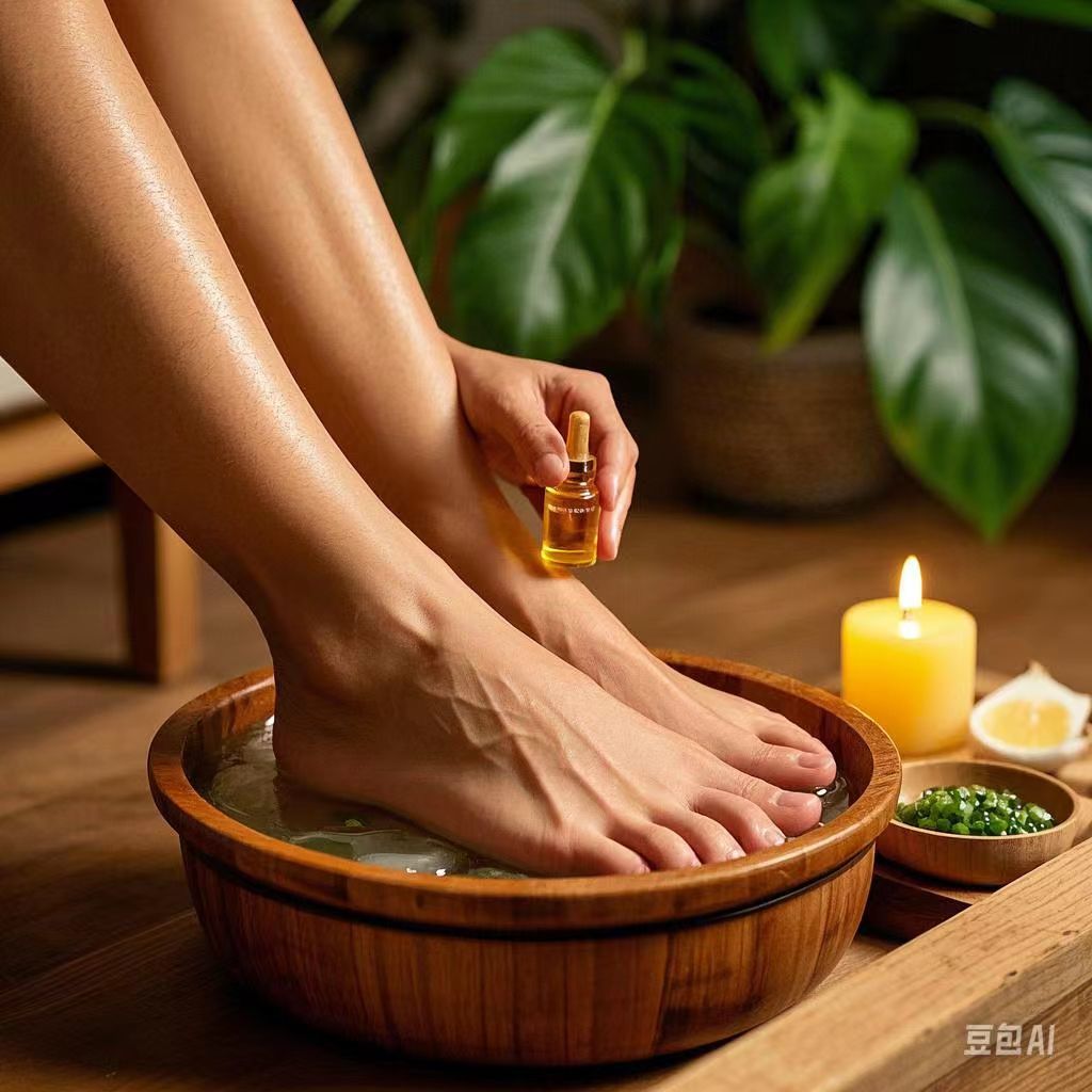 用精油按摩脚底主要有以下作用.
