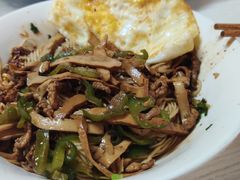 青椒干子肉丝干拌面-高邮面馆(明瓦廊店)