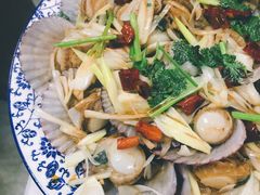 油泼扇贝-胖子饺子馆·海鲜家常菜(海军博物馆店)