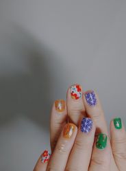 -孔雀手美甲美睫护理