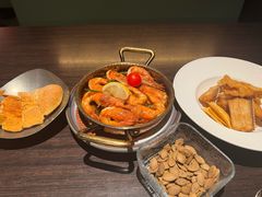 橄榄油蒜香煎虾-庐灶江南·江南菜·四合院Bistro(东直门·华侨夜泊君亭店)
