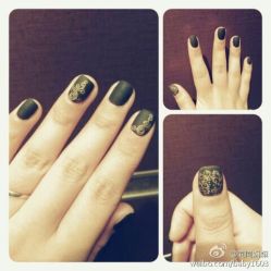 磨砂黑，金属格调-薇奈尔美甲美睫·科技美肤