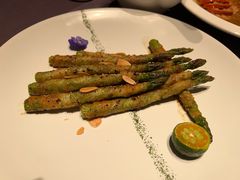 香煎芦笋腩肉卷-京参園海鲜餐厅