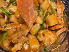 梭子蟹炒年糕-老头儿油爆虾(胜利河美食街店)