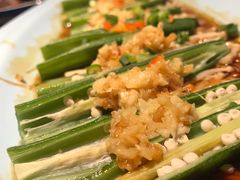蒜蓉蒸秋葵-绿茶餐厅(汇悦大融城店)