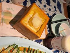 蒜蓉蒸秋葵-绿茶餐厅(布吉万象汇店)