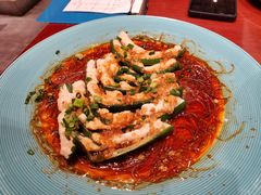 金蒜银丝秋葵酿虾滑-京味张·北京烤鸭(天河南二路店)