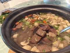 蘑菇肉丝鹅血汤-金典银峰老鹅馆·昆山菜(亭林公园店)
