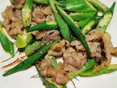 牛肉炒秋葵-吉川居酒屋(建国北路店)