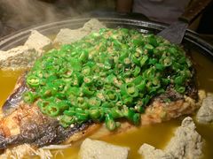 翡翠青椒烤黔鱼-烤匠麻辣烤鱼(环球中心店)