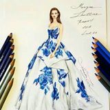 当婚纱👰碰上手绘，所有女生都会沉醉[色]