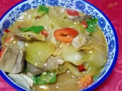 冬腌菜炒肥肠-国生茶庄·地道农家菜团建活动