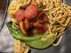 叉烧干捞扁实面-明叔捞面