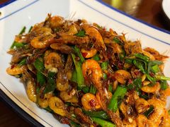 韭菜炒河虾-古道村落(温汤店)