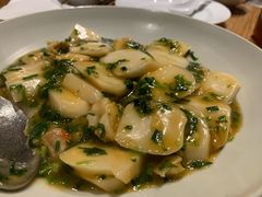 荠菜蟹股炒年糕-宁波柏悦酒店·钱湖渔港