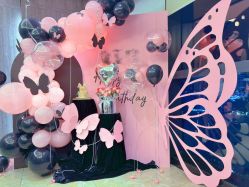 -鲸舞气球派对·宝宝宴·十岁生日布置·轻奢品牌形象店