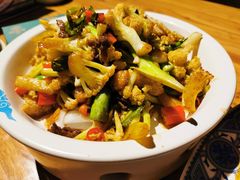 干锅有机花菜-胖老汉椒麻鸡清真新疆菜(西御街店)