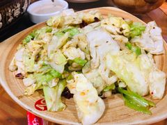 甘蓝爆螺片-凤百年大骨鸡饭庄