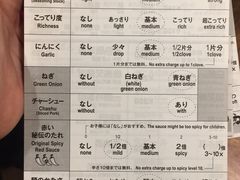 菜单-一兰拉面(新宿中央东口店)