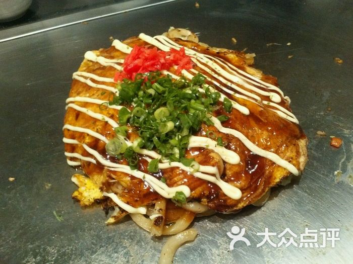 花月铁板烧(体育东店)猪肉墨鱼虾广岛烧乌冬图片 第1张