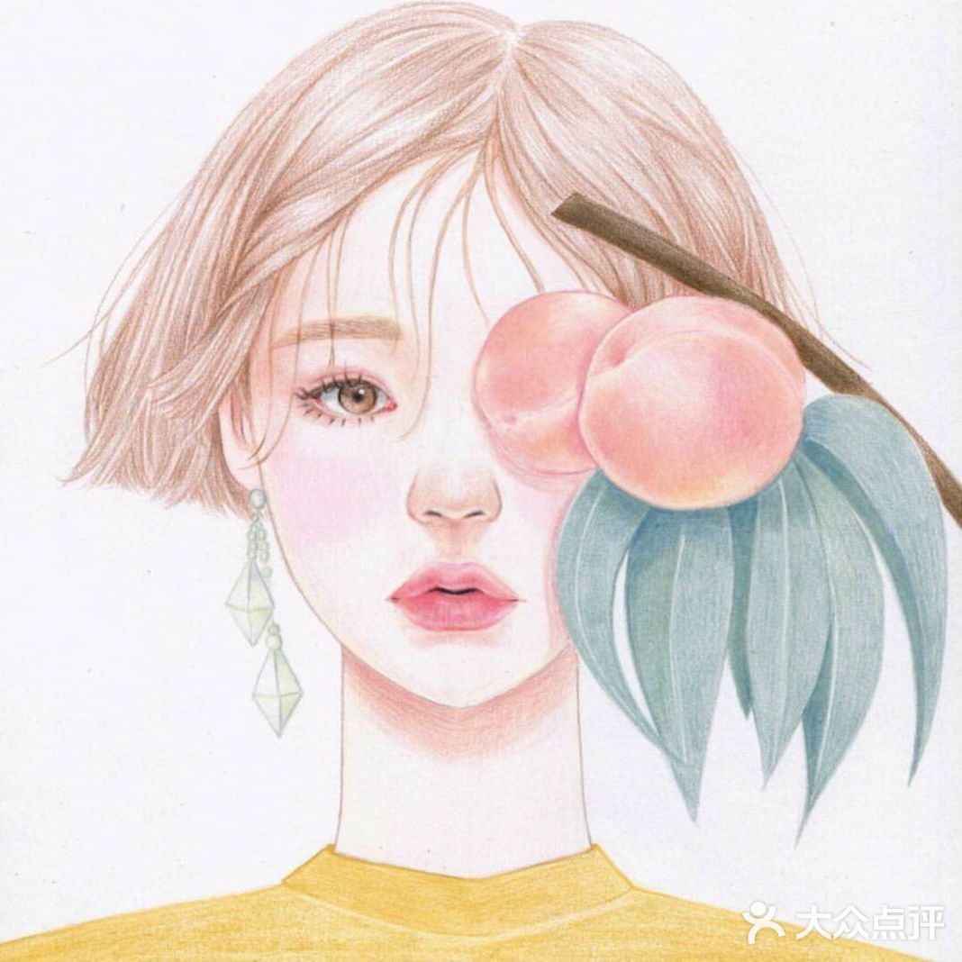 仙气十足的彩铅手绘女孩👧