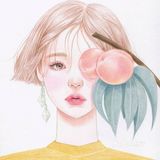 仙气十足的彩铅手绘女孩👧