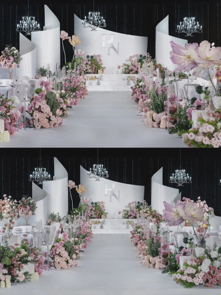 纯白色韩式婚礼