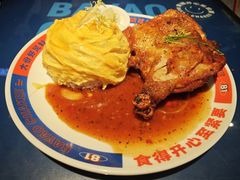 滑蛋生炸鸡肶饭-伯友茶记(中华广场店)